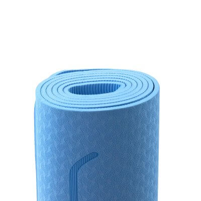 Коврик для фитнеса TPE 183*61*0.6 c рисунком (голубой)-3