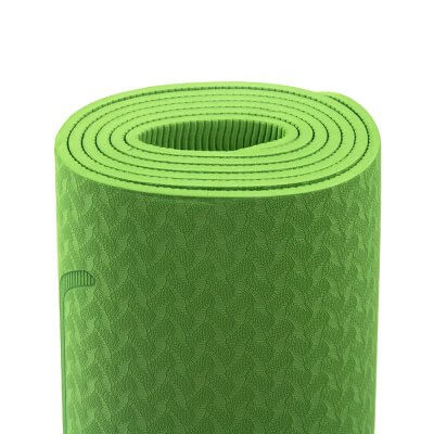 Коврик для фитнеса TPE 183*61*0.6 c рисунком (зеленый)-3