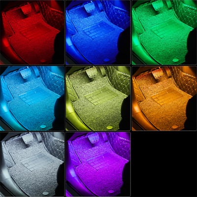 Комплект светодиодной подсветки ARtEK для автомобиля 4*12 LED RGB с пультом-3