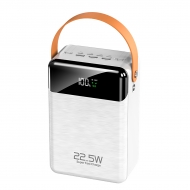 Внешний аккумулятор Power Bank 80000 mAh white (USB, Micro, Lighting, Type C)