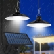 Садовый подвесной светильник на солнечной батарее Olean с 2 лампами, черный